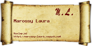 Marossy Laura névjegykártya